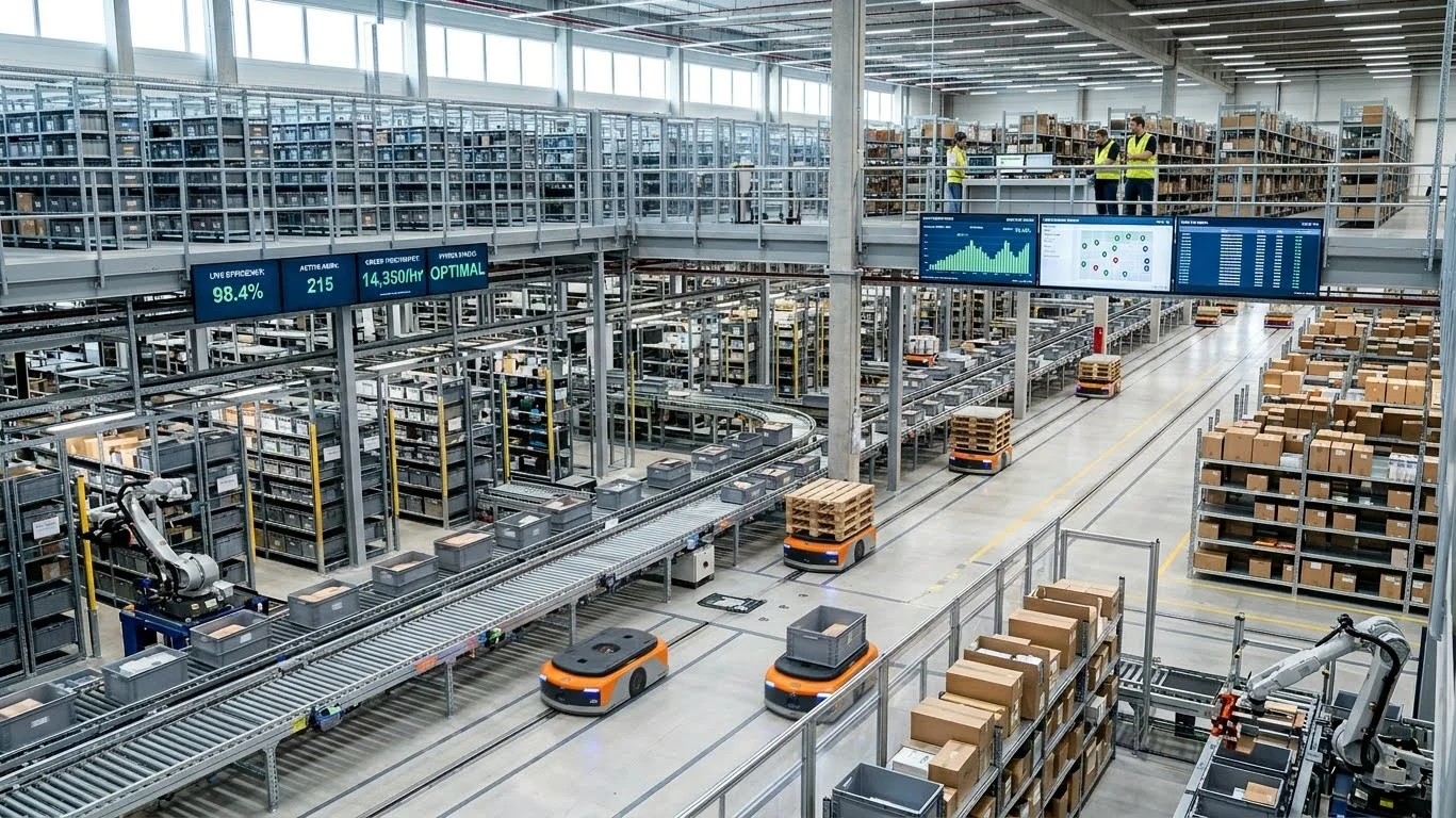 modern technology used in warehousing and logistics automation and WMS