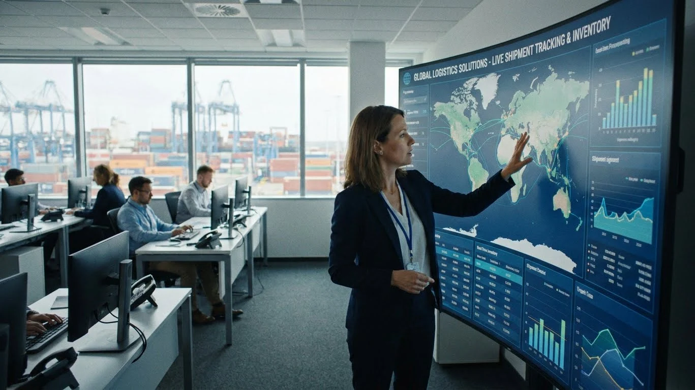3PL technology dashboard showing real time inventory tracking and shipment management 