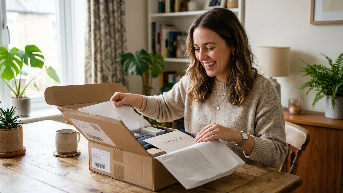 customer receiving accurate pick and pack ecommerce order delivery