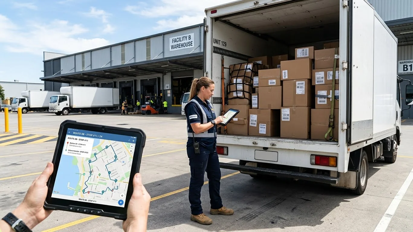 distribution operations delivering goods from warehouse to customers