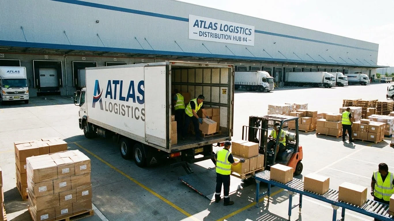 3PL logistics company loading outbound shipments for fast and accurate order delivery
