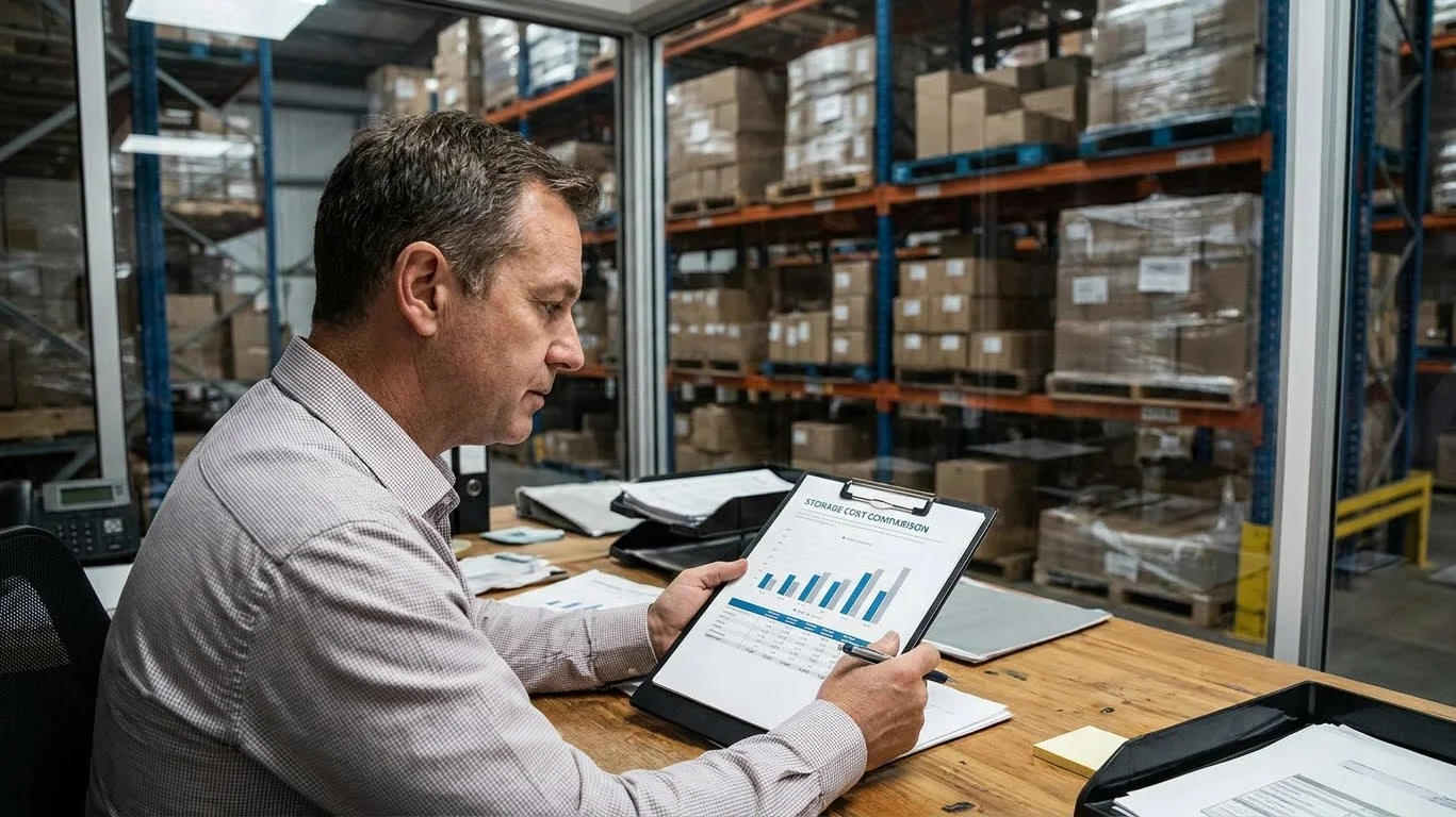 comparing cost effectiveness of yard storage vs warehouse storage