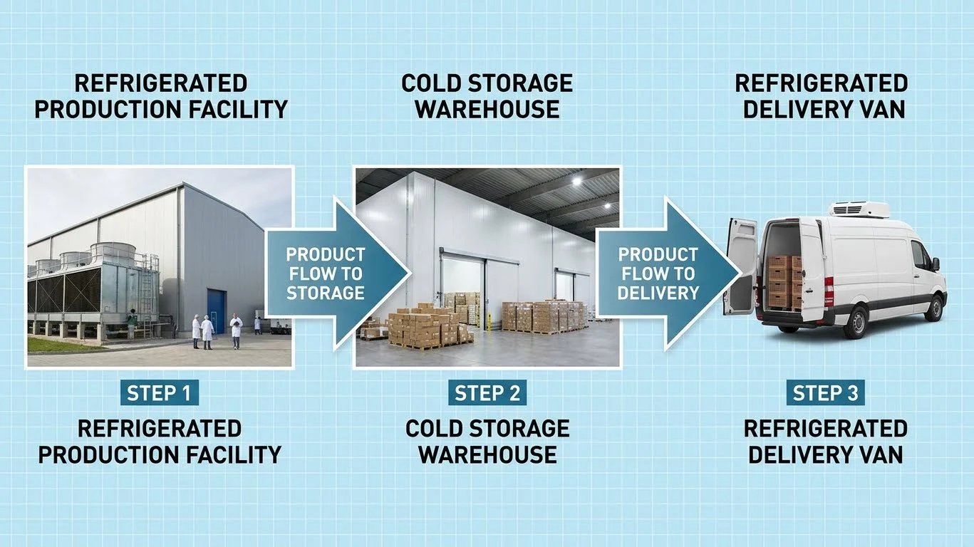 how cold chain logistics works step by step process