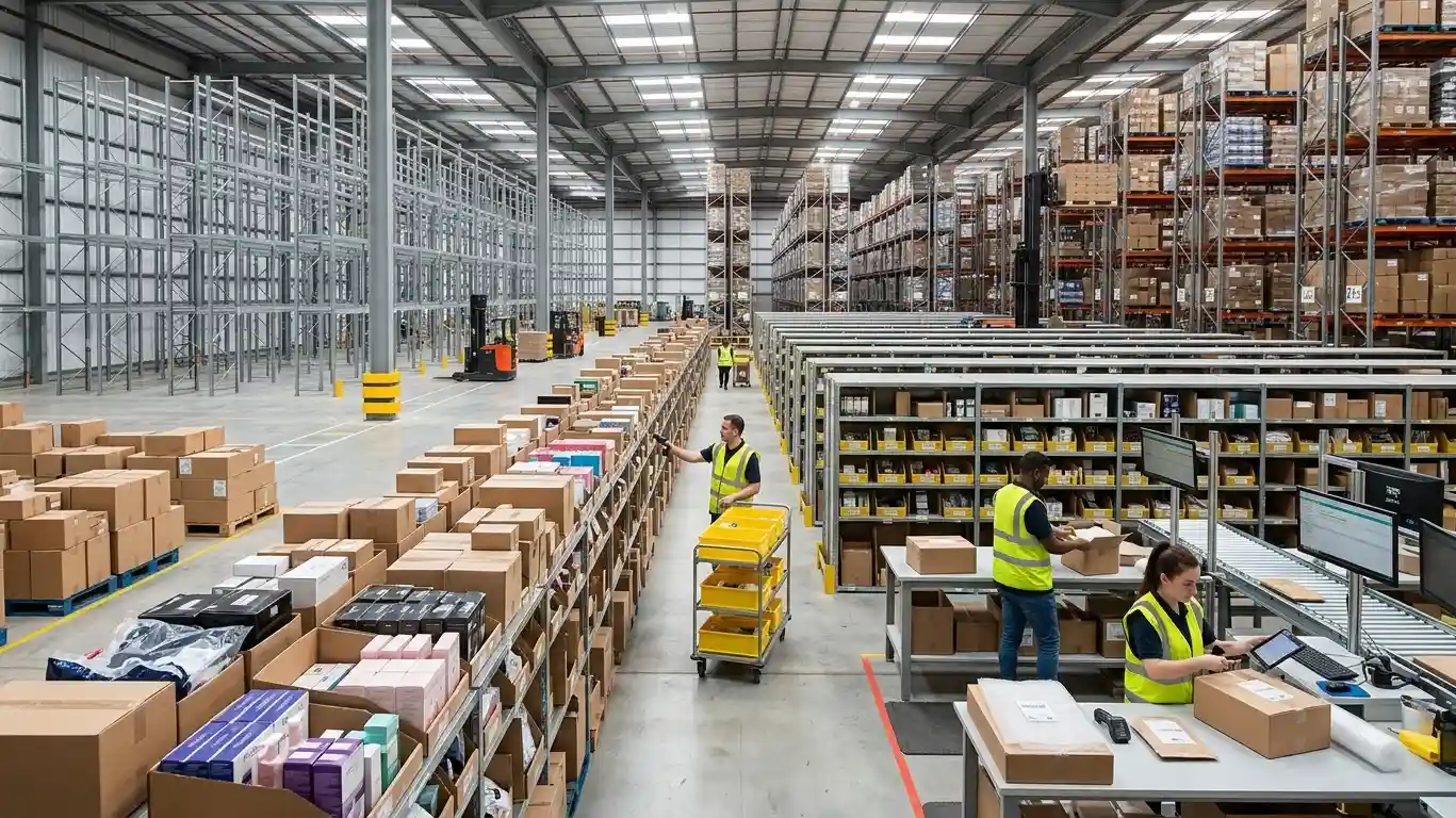 Technology supporting scalable warehouse storage and order fulfillment