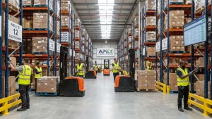 Third party logistics 3PL company managing warehouse inventory and order fulfillment operations