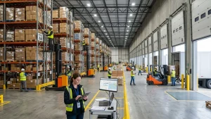 warehousing and logistics operations in modern supply chain facility