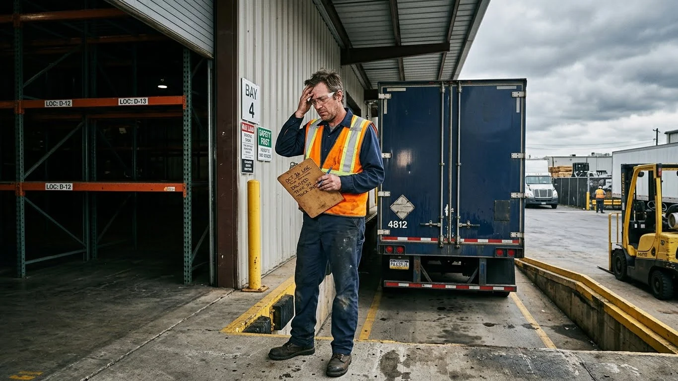 delayed truck causing inbound logistics challenges